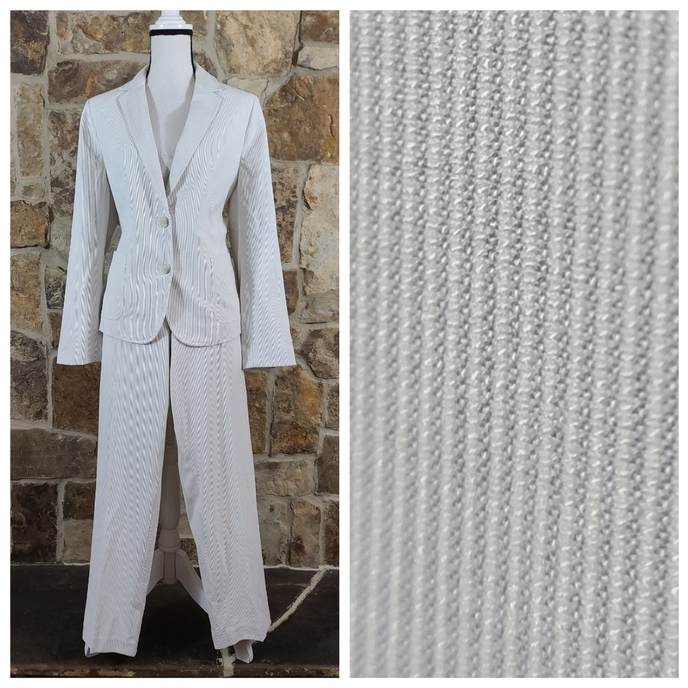 NEW Talbots 12 14 Pinstripe Striped Pantsuit Pant Suit Set